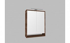 Willy nábytek Plus KR WPZ4.60.18 zrcadlová skříňka s LED osvětlením, barva ořech/tabák