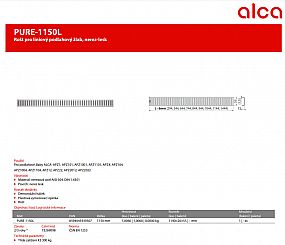 Alcadrain PURE 1150L rošt