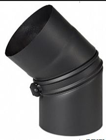 Kouřovod koleno otočné 150/ stavitelné 0-45st. 1,5mm, černé A97.041541
