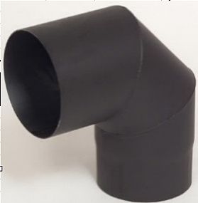 Kouřovod koleno 150/90st. 1,5mm, černé A97.041590