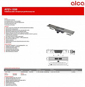 Alcadrain APZ1 1050 podlahový žlab